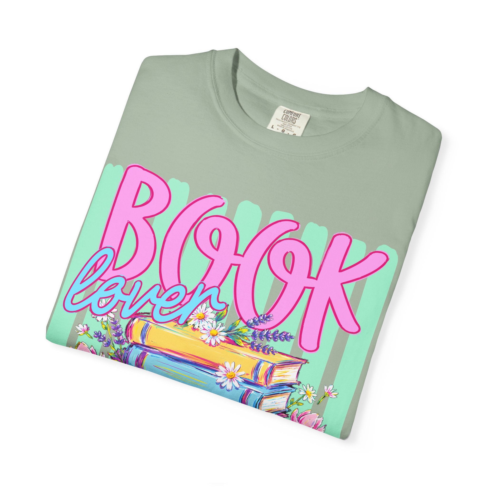 Book Lover T-Shirt — Colorful Stack of Books Graphic Tee